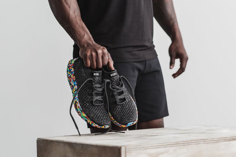 Nobull Wild Knit Runner Men's Running Shoes Black | USA X1121Y